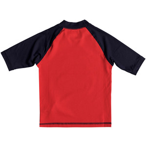 Quiksilver Boys Bubble Dream Short Sleeve Rash Vest RED EQKWR03024
